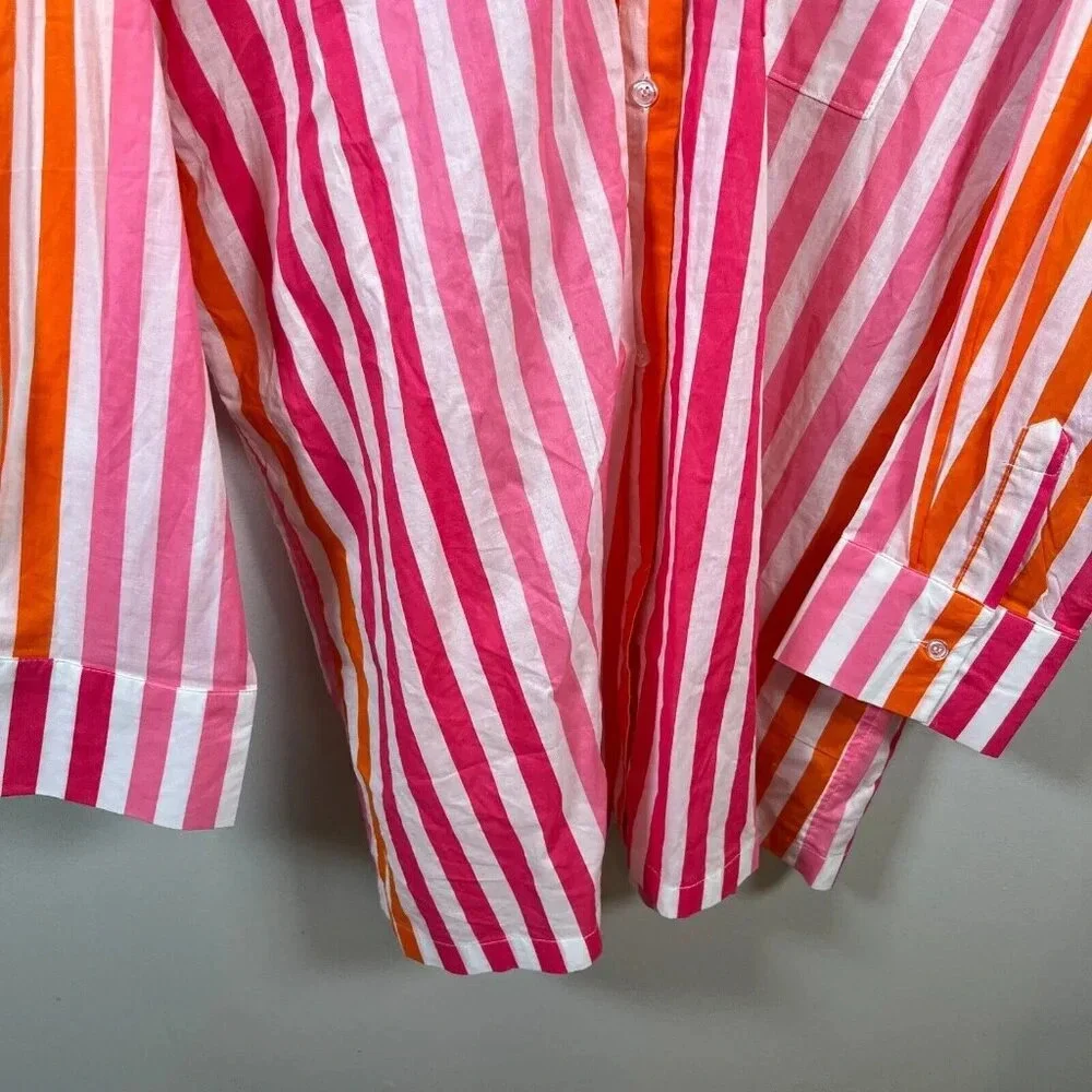 Beach Riot Alexa Top Size Large Petite Sunset Stripes Coverup Beach Vacation